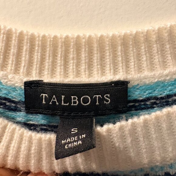 Talbots Nordic Fair Isle Sweater – Size S – Wool Blend – Winter Knit - Picture 2 of 2